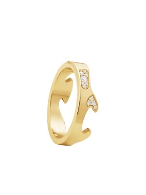 GEORG JENSEN - RING, FUSION ENDERING AB MED DIAMANTER 0,05-0,11 CT. GULT GULL