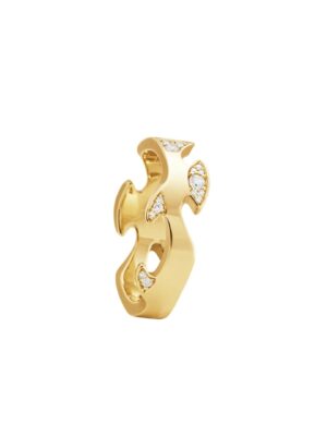 GEORG JENSEN - RING, FUSION CENTERRING MED DIAMANTER 0,09-0,15 CT. GULT GULL