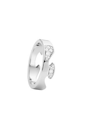 GEORG JENSEN - RING, FUSION ENDERING AA MED DIAMANTER 0,11-0,21 CT. HVITT GULL
