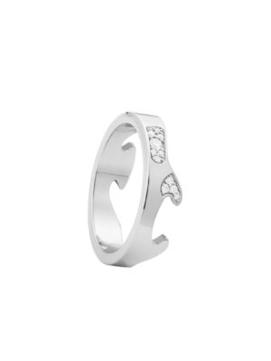 GEORG JENSEN - RING, FUSION ENDERING AB MED DIAMANTER 0,05-0,11 CT. HVITT GULL