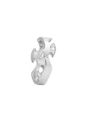 GEORG JENSEN - RING, FUSION CENTERRING MED DIAMANTER 0,09-0,15 CT. HVITT GULL