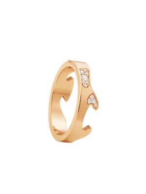 GEORG JENSEN - RING, FUSION ENDERING AB MED DIAMANTER 0,05-0,11 CT. ROSÉGULL