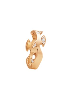 GEORG JENSEN - RING, FUSION CENTERRING MED DIAMANTER 0,09-0,15 CT. ROSÉGULL