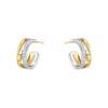 GEORG JENSEN - ØREDOBBER, FUSION HOOPS SMÅ MED DIAMANTER 0,19 CT. HVITT GULL OG GULT GULL