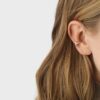 GEORG JENSEN - ØREDOBBER, FUSION EAR CUFF MED DIAMANTER 0,10 CT. GULT GULL OG HVITT GULL - STYLING
