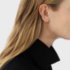 GEORG JENSEN - ØREDOBBER, FUSION EAR CUFF MED DIAMANTER 0,10 CT. HVITT GULL - STYLING