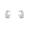 GEORG JENSEN - ØREDOBBER, FUSION HOOPS SMÅ MED DIAMANTER 0,19 CT. HVITT GULL