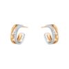 GEORG JENSEN - ØREDOBBER, FUSION HOOPS SMÅ MED DIAMANTER 0,19 CT. HVITT GULL OG ROSÉGULL