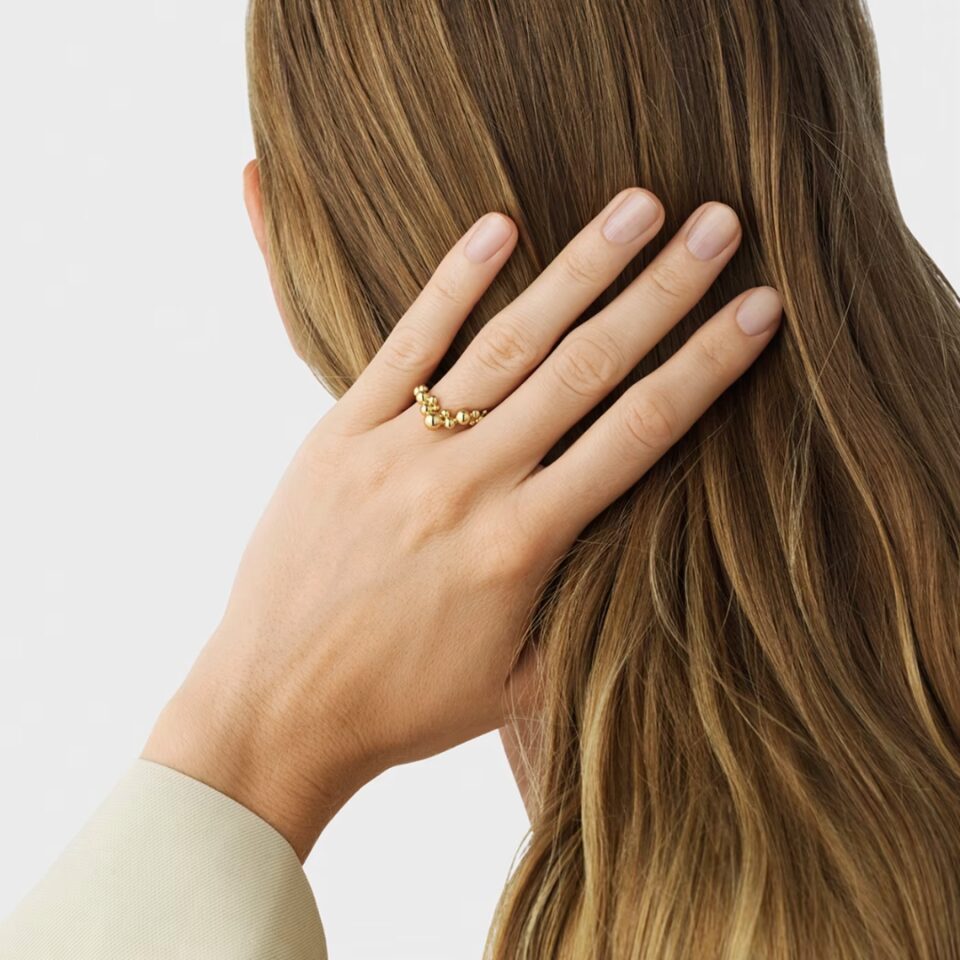 GEORG JENSEN - RING, MOONLIGHT GRAPES GULT GULL - STYLING