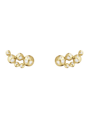 GEORG JENSEN - ØREDOBBER, MOONLIGHT GRAPES EAR CUFFS 0,14 CT. GULT GULL