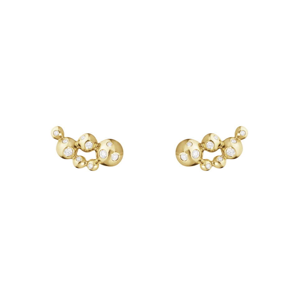 GEORG JENSEN - ØREDOBBER, MOONLIGHT GRAPES EAR CUFFS 0,14 CT. GULT GULL