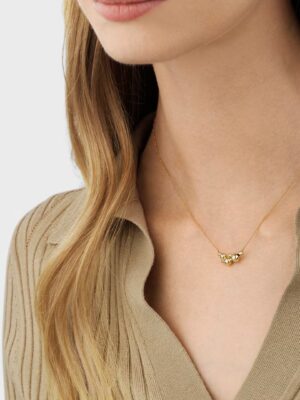 GEORG JENSEN - HALSKJEDE, MOONLIGHT GRAPES ANHENG MED DIAMANTER 0,09 CT. GULT GULL - STYLING