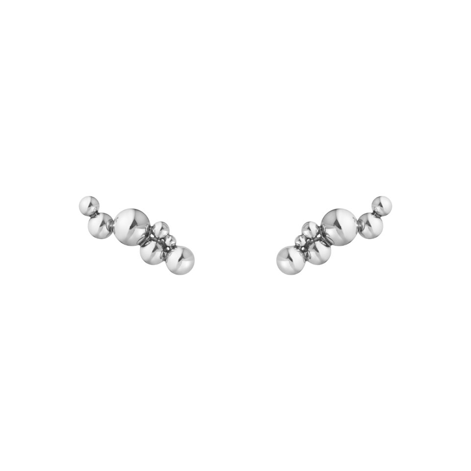 GEORG JENSEN - ØREDOBBER, MOONLIGHT GRAPES LANGE EAR CUFFS OKSIDERT SØLV