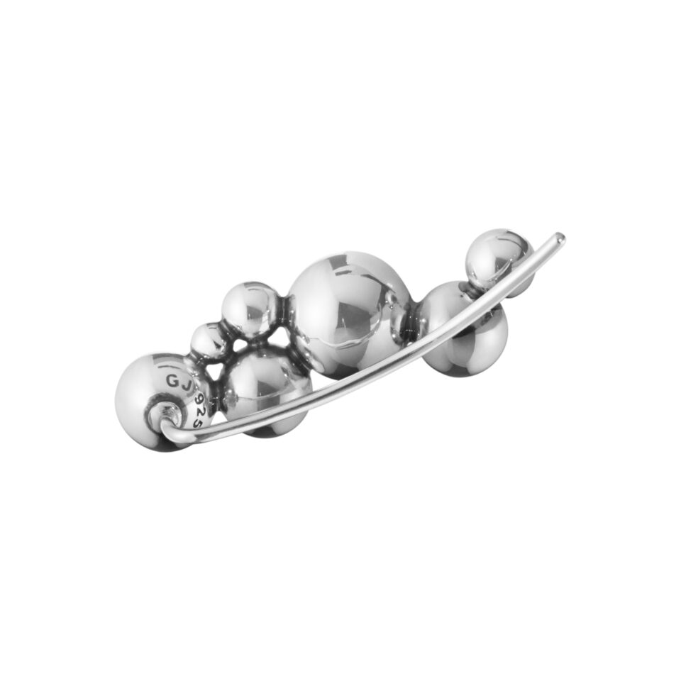 GEORG JENSEN - ØREDOBBER, MOONLIGHT GRAPES LANGE EAR CUFFS OKSIDERT SØLV - DETALJER