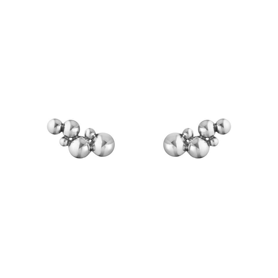GEORG JENSEN - ØREDOBBER, MOONLIGHT GRAPES KORTE EAR CUFFS OKSIDERT SØLV