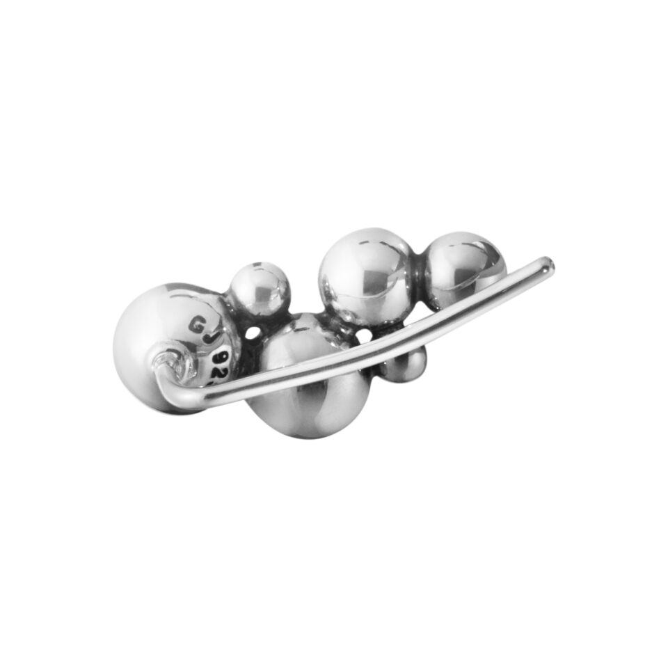 GEORG JENSEN - ØREDOBBER, MOONLIGHT GRAPES KORTE EAR CUFFS OKSIDERT SØLV - DETALJER