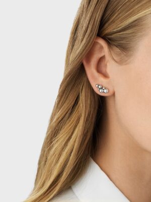 GEORG JENSEN - ØREDOBBER, MOONLIGHT GRAPES KORTE EAR CUFFS OKSIDERT SØLV - STYLING