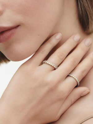 GEORG JENSEN - RING, SIGNATURE DIAMONDS LITEN 0,20-0,24 CT. GULT GULL - STYLING