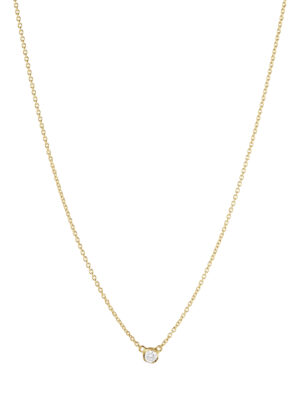 GEORG JENSEN - HALSKJEDE, SIGNATURE DIAMONDS SOLITAIRE ANHENG 0,05 CT. GULT GULL