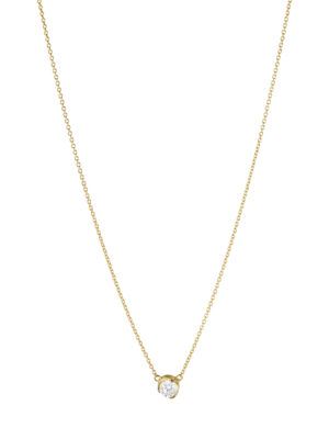 GEORG JENSEN - HALSKJEDE, SIGNATURE DIAMONDS SOLITAIRE ANHENG 0,20 CT. GULT GULL
