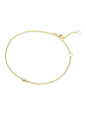 GEORG JENSEN - ARMBÅND, SIGNATURE DIAMONDS SOLITAIRE 0,05 CT. GULT GULL