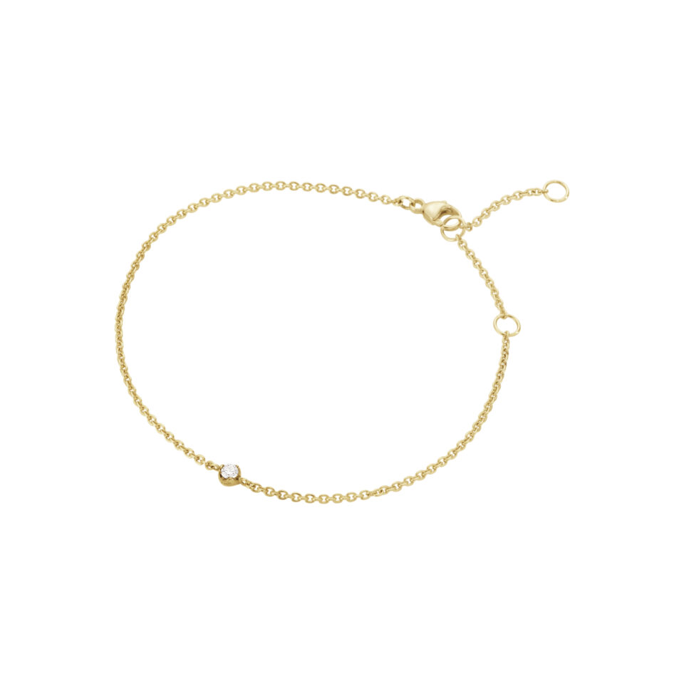 GEORG JENSEN - ARMBÅND, SIGNATURE DIAMONDS SOLITAIRE 0,05 CT. GULT GULL