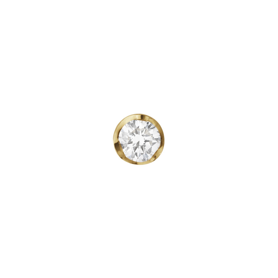 GEORG JENSEN - ØREDOBBER, SIGNATURE DIAMONDS SOLITAIRE 0,10 CT. GULT GULL