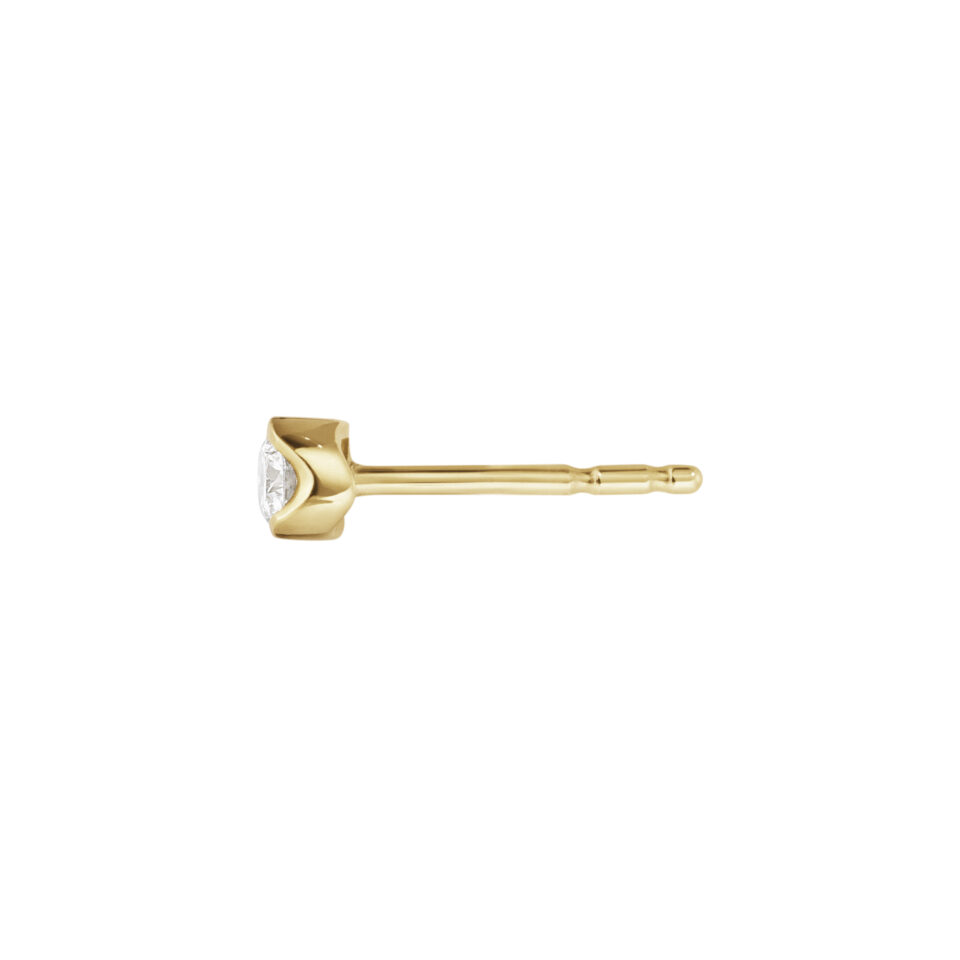 GEORG JENSEN - ØREDOBBER, SIGNATURE DIAMONDS SOLITAIRE 0,10 CT. GULT GULL - DETALJER