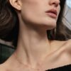 GEORG JENSEN - ØREDOBBER, SIGNATURE DIAMONDS SOLITAIRE 0,10 CT. GULT GULL - STYLING