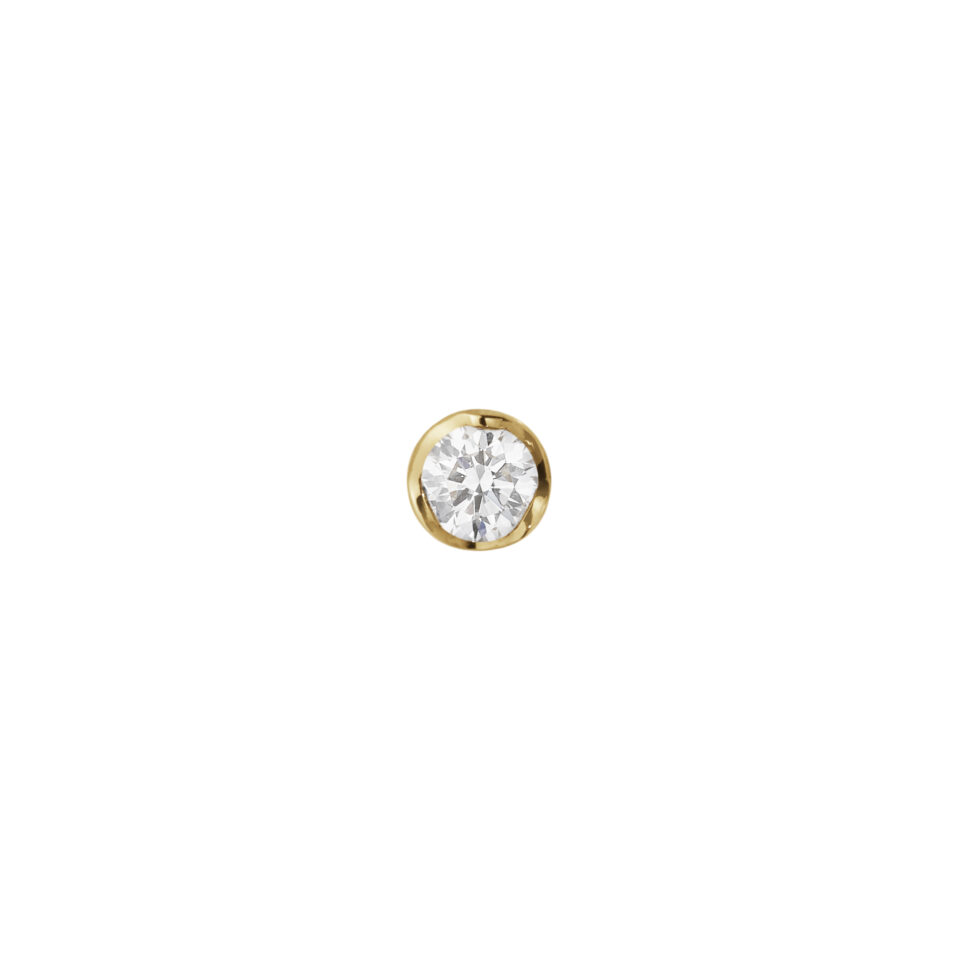 GEORG JENSEN - ØREDOBBER, SIGNATURE DIAMONDS SOLITAIRE 0,05 CT. GULT GULL