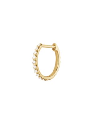 GEORG JENSEN - ØREDOBBER, SIGNATURE DIAMONDS HOOP 0,10 CT. GULT GULL