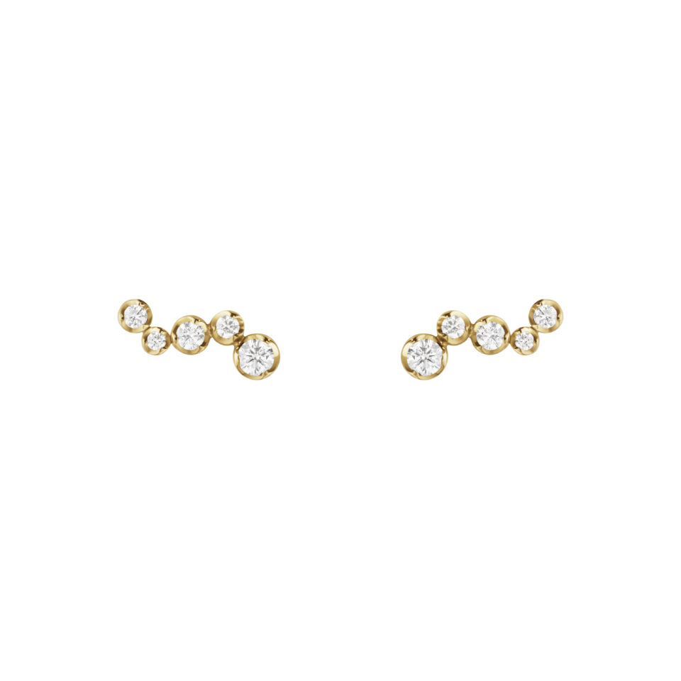 GEORG JENSEN - ØREDOBBER, SIGNATURE DIAMONDS 0,18 CT. GULT GULL
