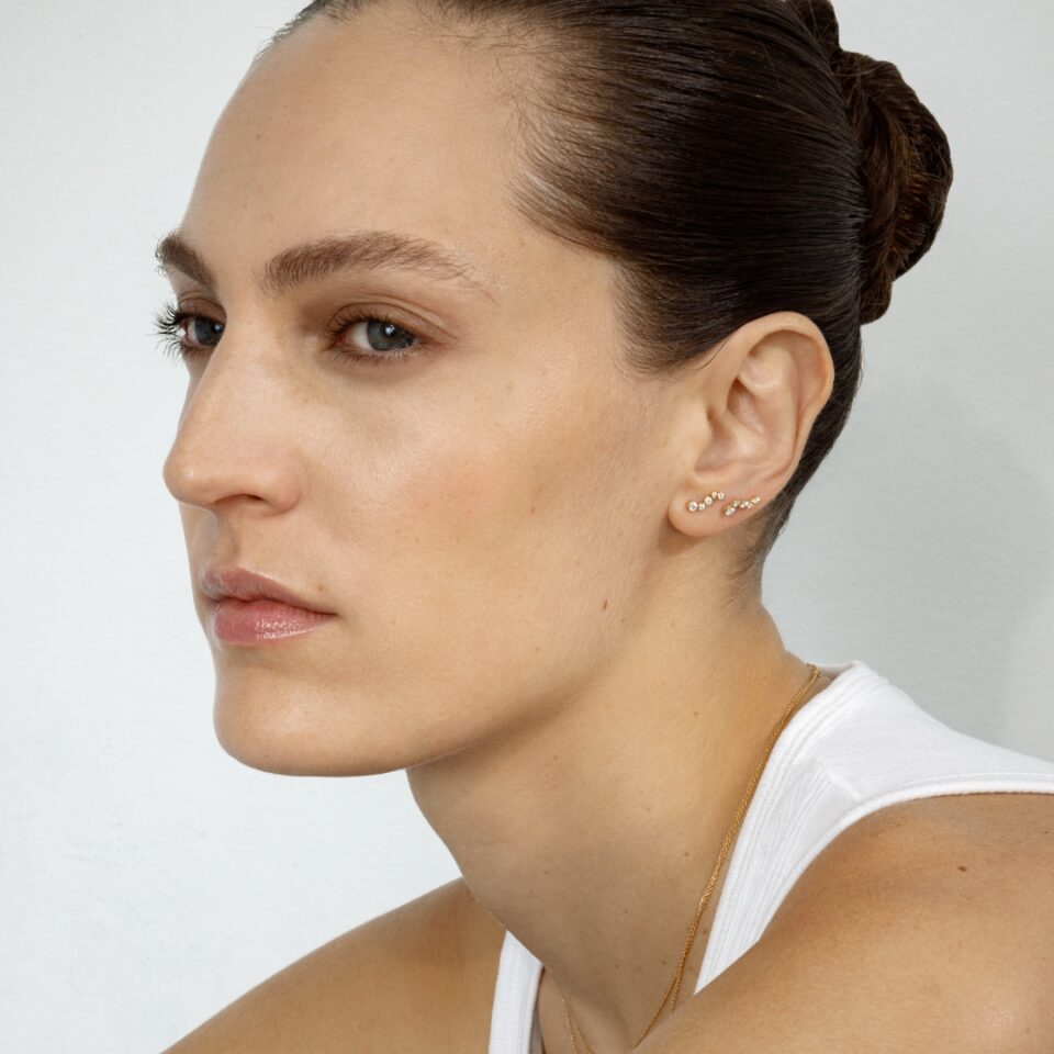 GEORG JENSEN - ØREDOBBER, SIGNATURE DIAMONDS 0,18 CT. GULT GULL - STYLING