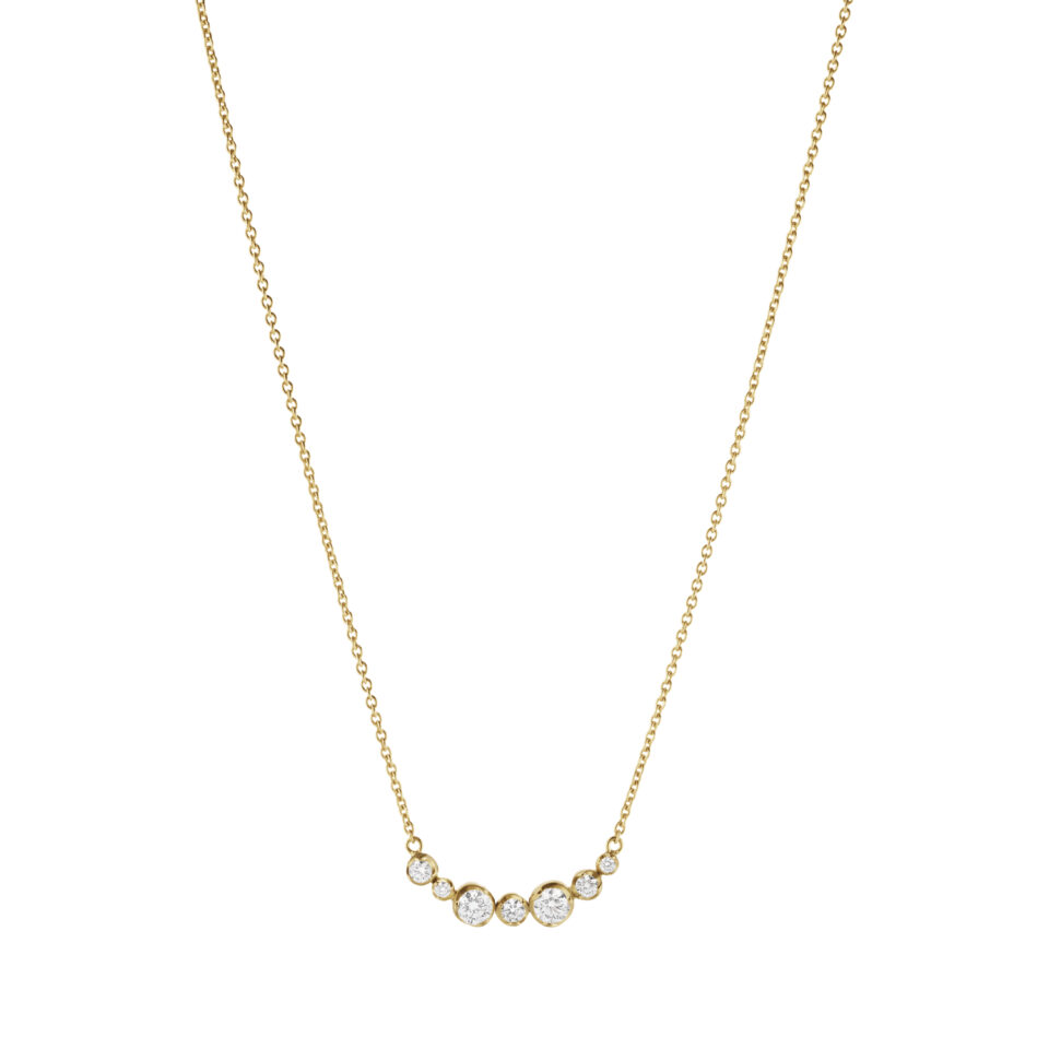 GEORG JENSEN - HALSKJEDE, SIGNATURE DIAMONDS 0,22 CT. GULT GULL