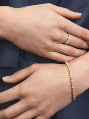 GEORG JENSEN - ARMBÅND, SIGNATURE DIAMONDS TENNISARMBÅND 2,26-2,55 CT. GULT GULL - STYLING