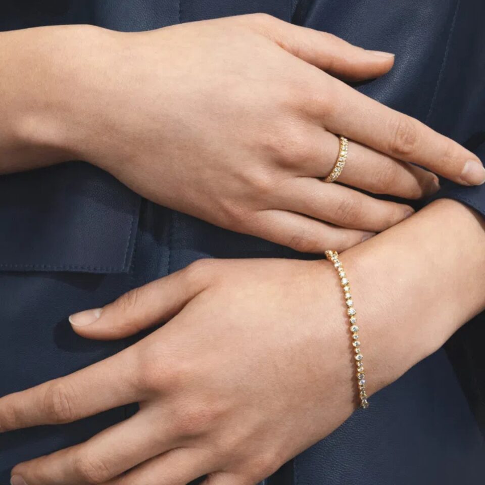 GEORG JENSEN - ARMBÅND, SIGNATURE DIAMONDS TENNISARMBÅND 2,26-2,55 CT. GULT GULL - STYLING