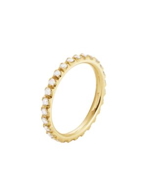 GEORG JENSEN - RING, SIGNATURE DIAMONDS STOR 0,48-0,60 CT. GULT GULL