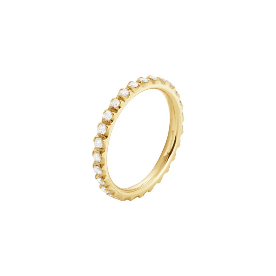 GEORG JENSEN - RING, SIGNATURE DIAMONDS STOR 0,48-0,60 CT. GULT GULL