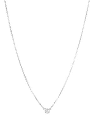 GEORG JENSEN - HALSKJEDE, SIGNATURE DIAMONDS SOLITAIRE ANHENG 0,05 CT. HVITT GULL