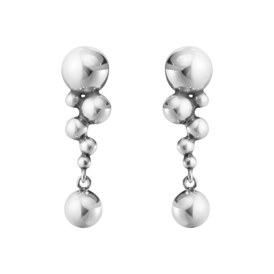 GEORG JENSEN - ØREDOBBER, MOONLIGHT GRAPES LANGE OKSIDERT SØLV