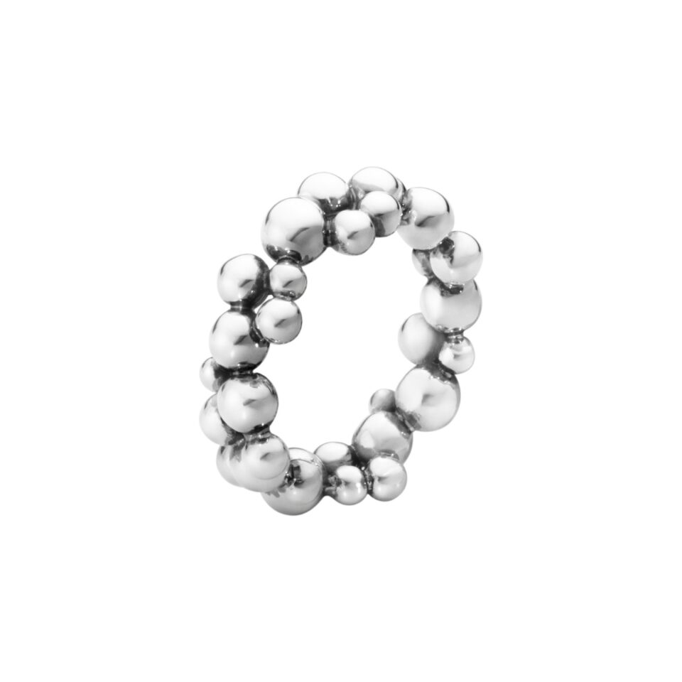 GEORG JENSEN - RING, MOONLIGHT GRAPES BAND OKSIDERT SØLV