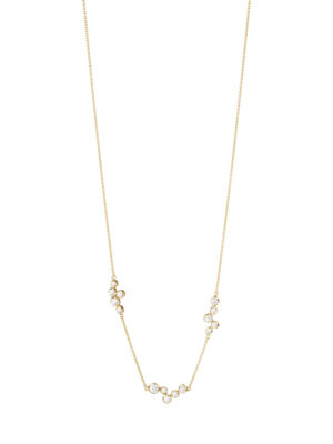 GEORG JENSEN - HALSKJEDE, SIGNATURE DIAMONDS 0,47 CT. GULT GULL