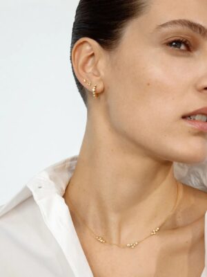 GEORG JENSEN - HALSKJEDE, SIGNATURE DIAMONDS 0,47 CT. GULT GULL - STYLING