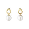 GEORG JENSEN - ØREDOBBER, MAGIC MED PERLER OG DIAMANTER 0,04 CT. GULT GULL