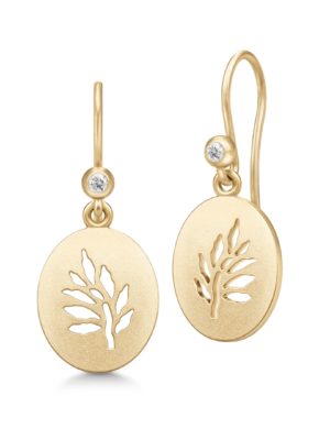 JULIE SANDLAU - ØREDOBBER, TREE OF LIFE SIGNET CLEAR