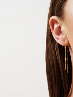 JULIE SANDLAU - ØREDOBBER, GRACE CHAIN CLEAR - STYLING