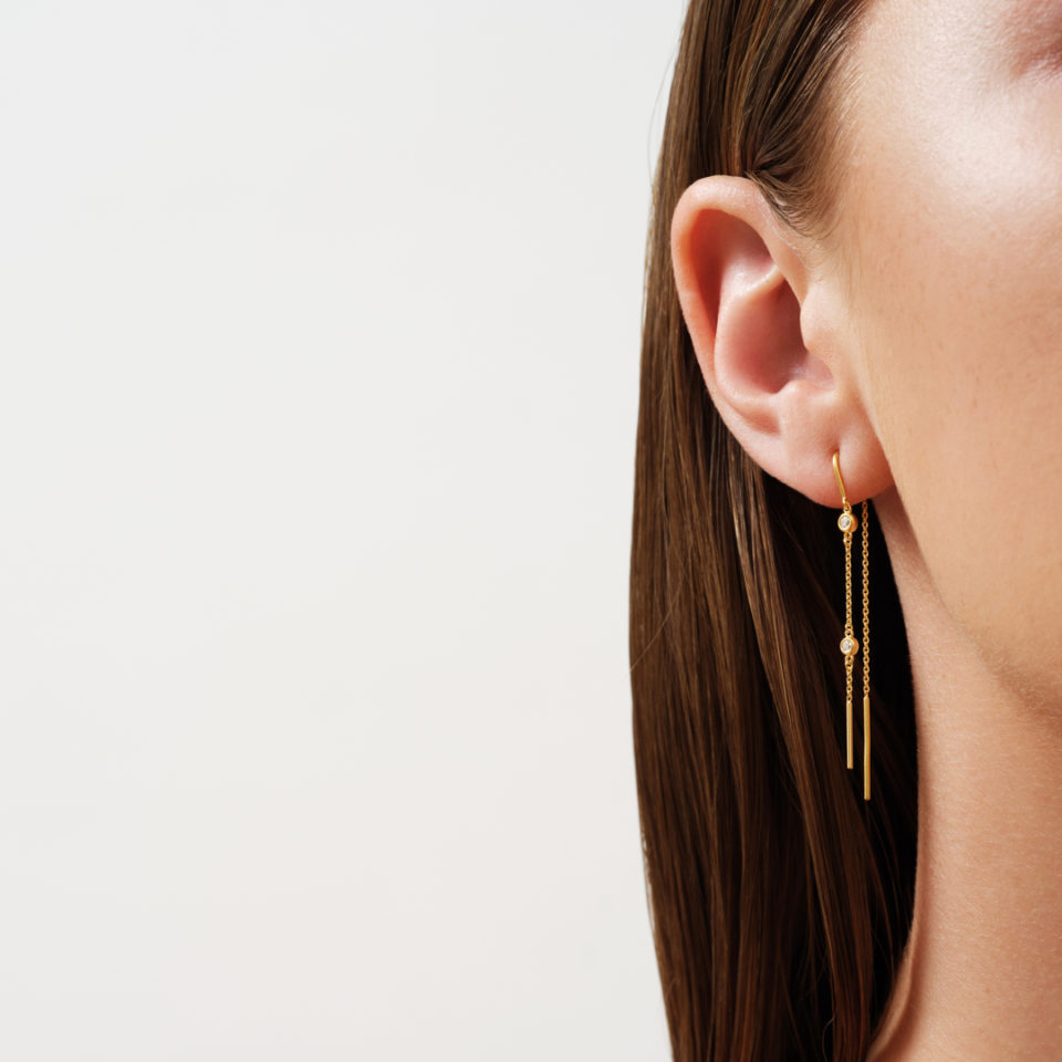 JULIE SANDLAU - ØREDOBBER, GRACE CHAIN CLEAR - STYLING