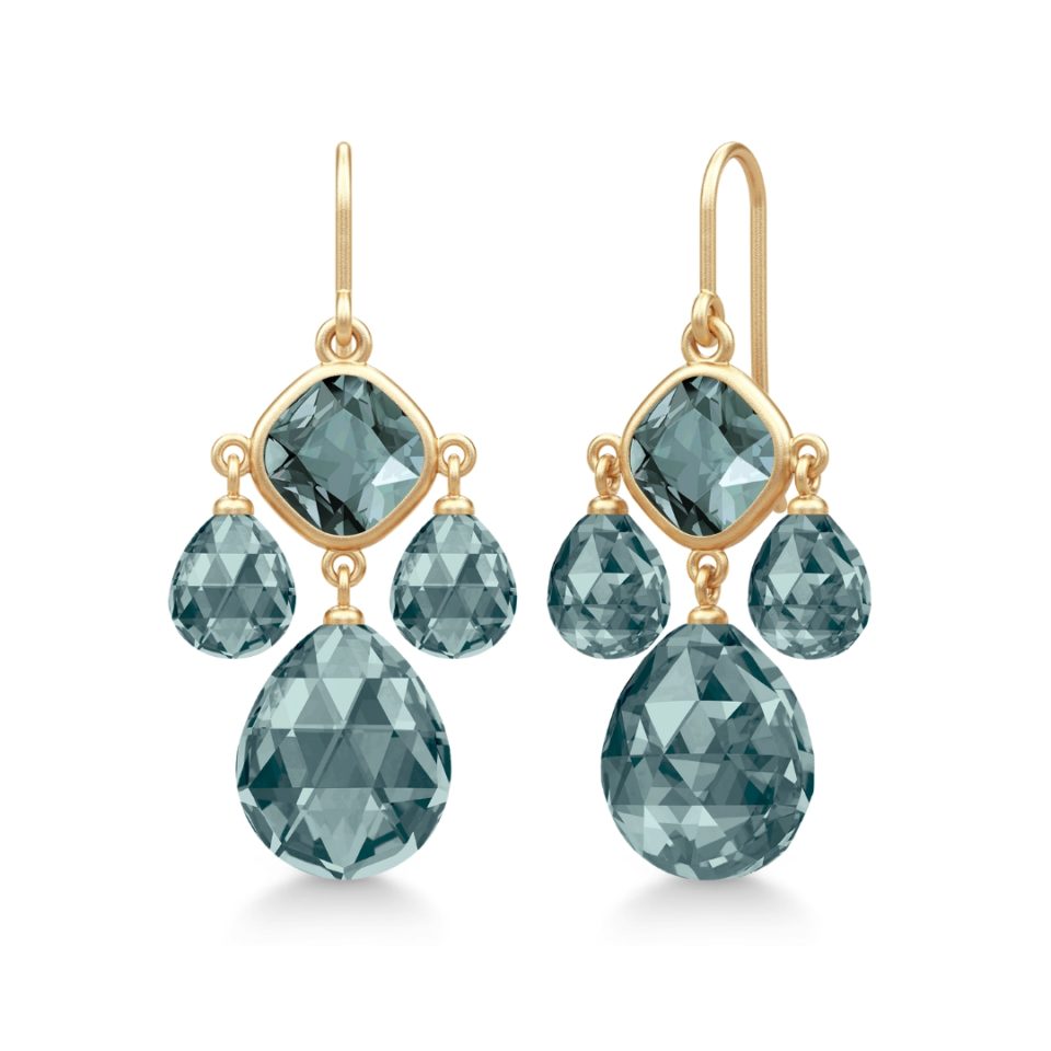 JULIE SANDLAU - ØREDOBBER, OLIVIA CHANDELIER MIDNIGHT BLUE