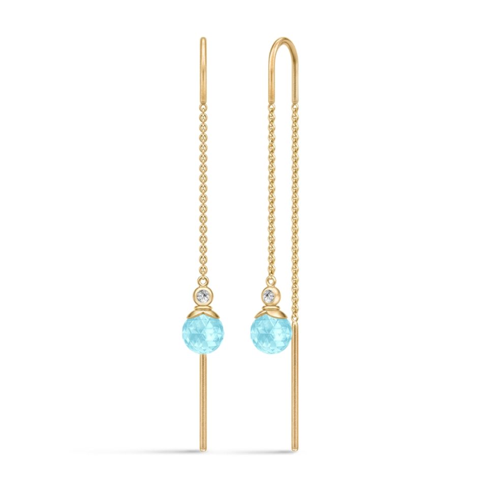 JULIE SANDLAU - ØREDOBBER, BERRY CHAIN ICE BLUE