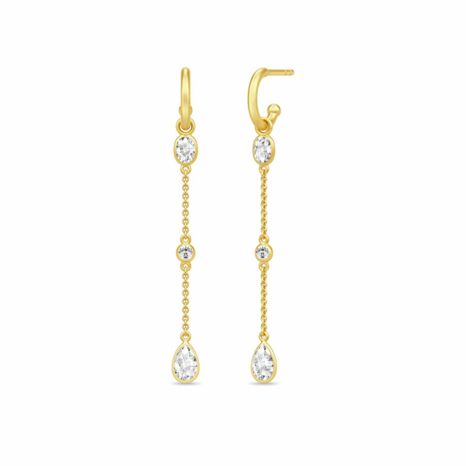 JULIE SANDLAU - ØREDOBBER, FIONA DROPLET MINI HOOPS